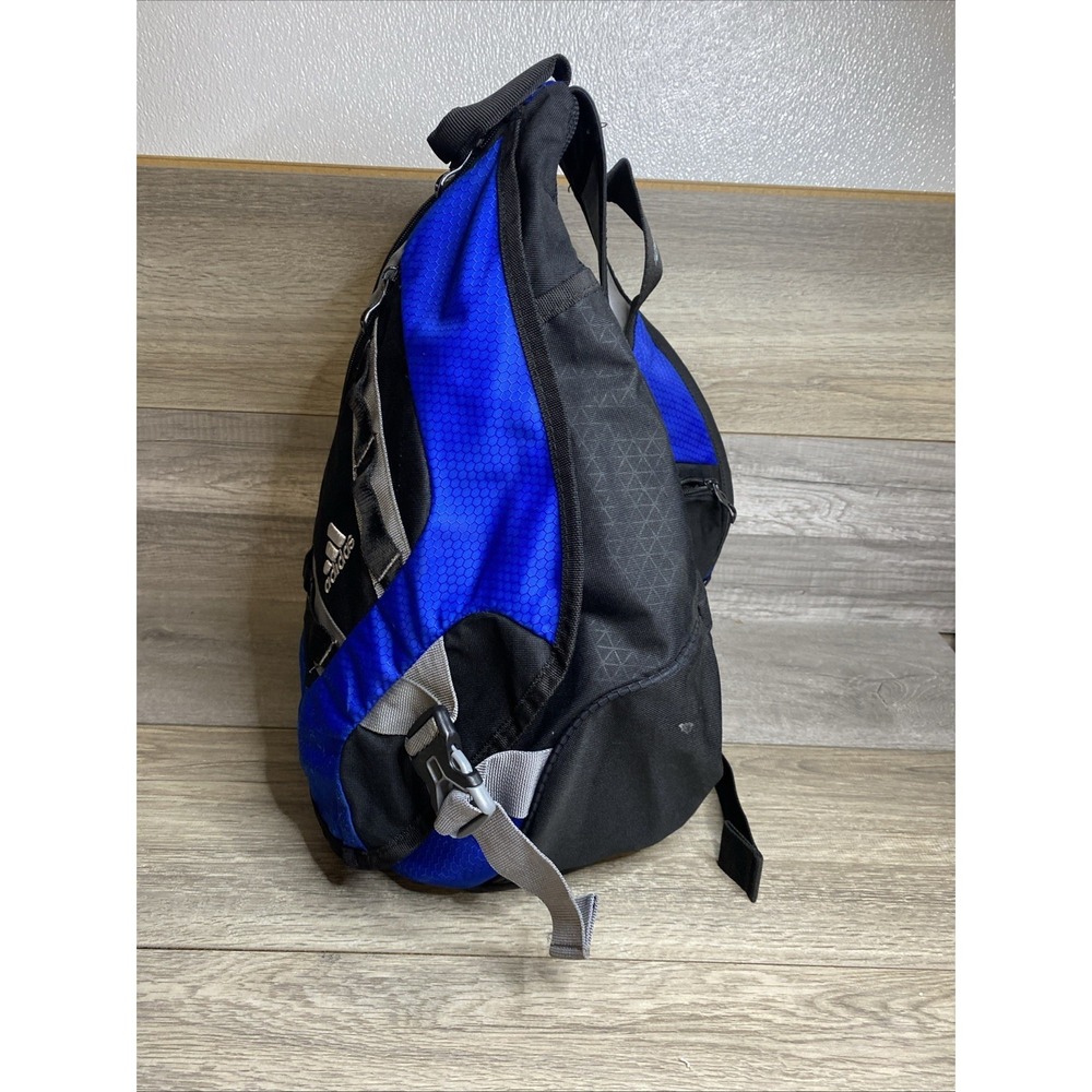 Adidas Sling Backpack Spring Load Crossbody Shoulder Strap 16x20 Black Blue Gray - Picture 9 of 16